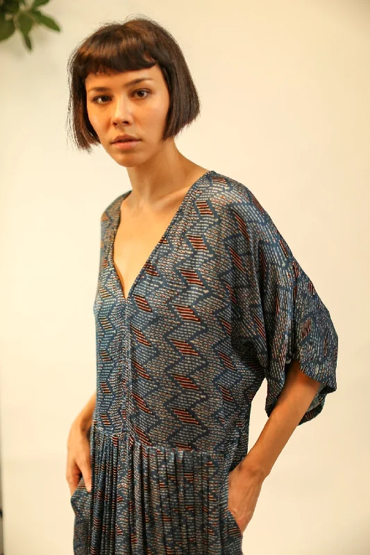 SILK KAFTAN DRESS LIA Soft Satin Robe