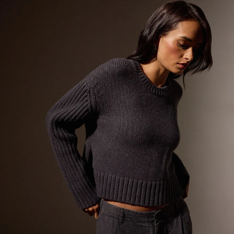 Cotton Knit Crew Neck Sweater - Magma Winter sweaters