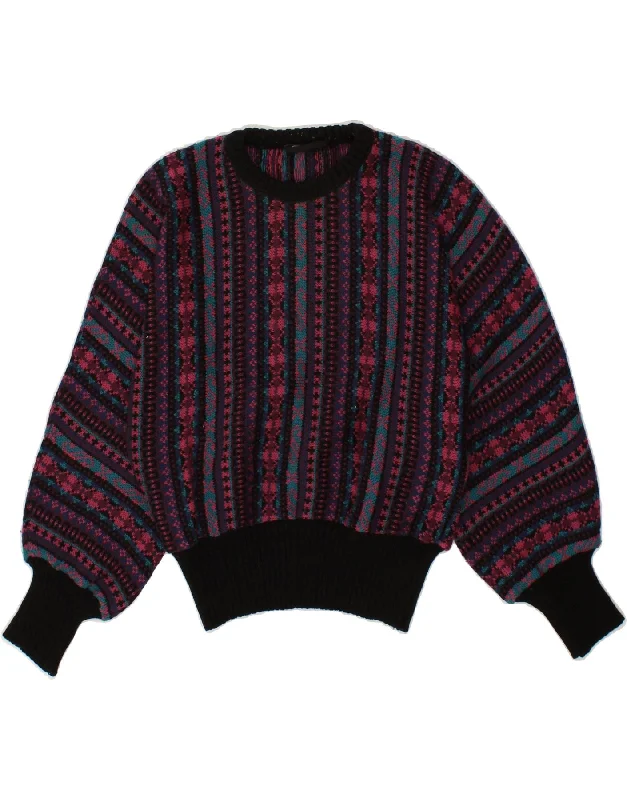 DOLORES Womens Crew Neck Jumper Sweater UK 14 Medium Multicoloured Cashmere sweaters