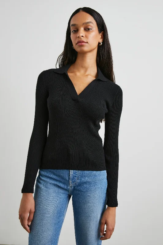 KENNEDY SWEATER - BLACK Soft-touch sweaters