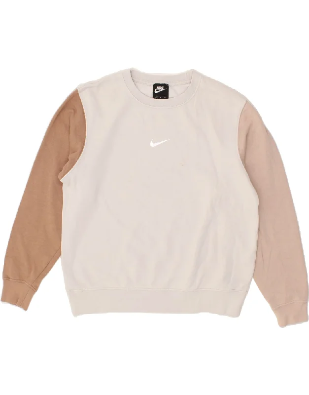 NIKE Womens Oversized Sweatshirt Jumper UK 10 Small Multicoloured Best sweaters for casual wear
