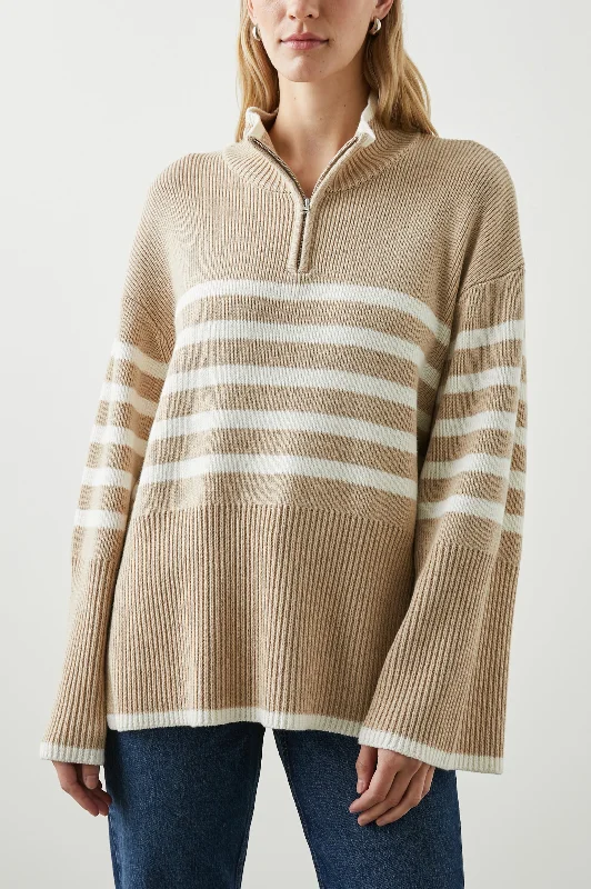 TESSA SWEATER - SAND STRIPE Best value sweaters
