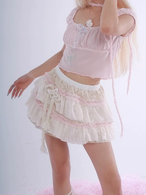 I am so iconic - Rose Island Cotton Mini Skirt Trendy Mini Skirt