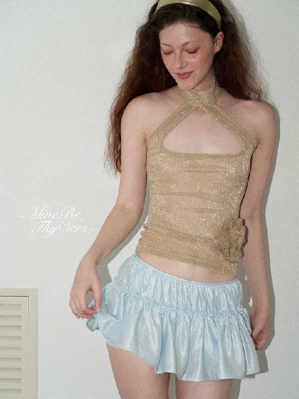 Moon child mini skirt Pleated Mini Skirt