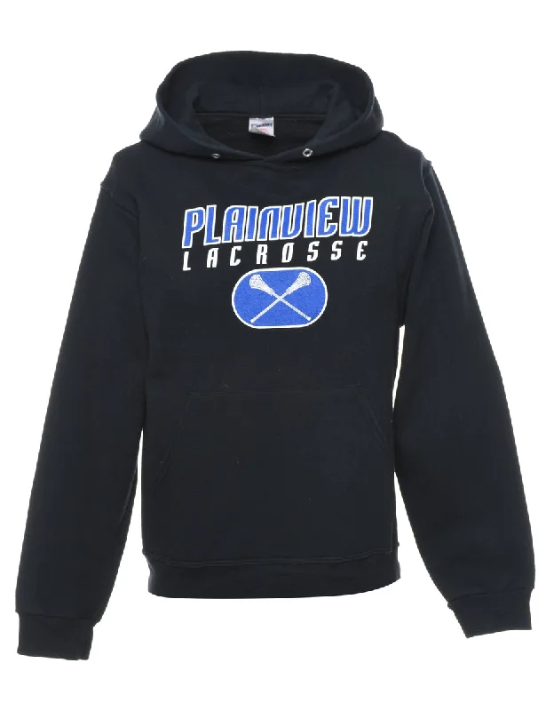 Black Plainview Lacrosse Hoodie - S Casual unclassified dresses