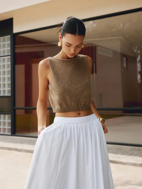 AOIBHE | COTTON CROP TOP Corset unclassified dresses