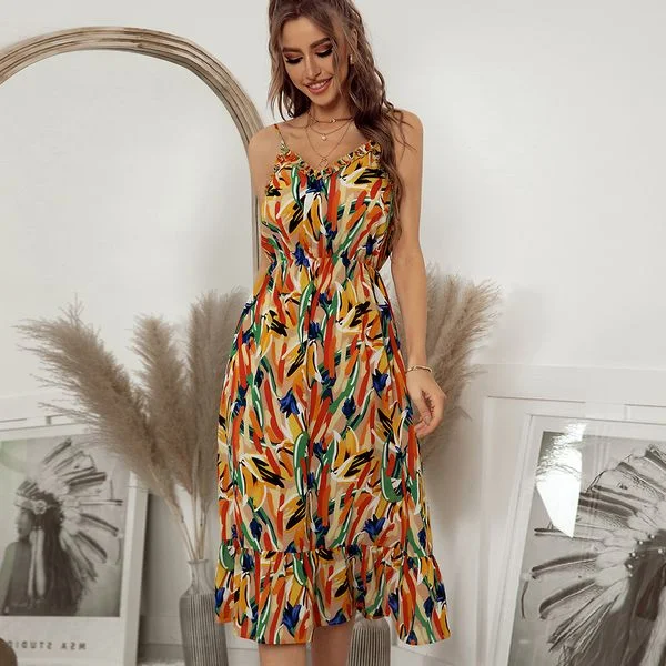 European style dress Casual  Fashion Striped unclassified dresses