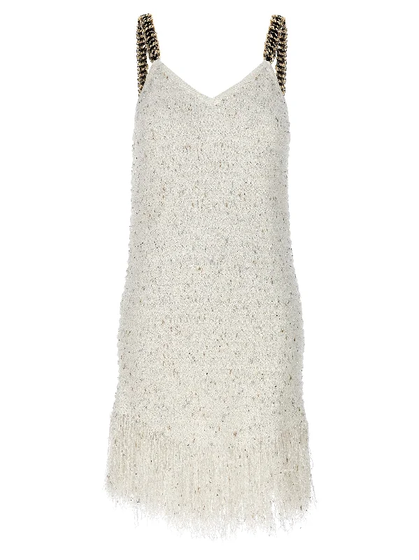 Fringed Tweed Dress A-line unclassified dresses