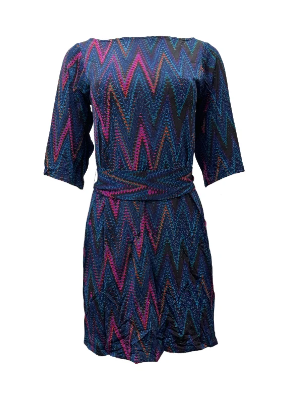 Leota Women's Blue Chevron Jewel Chevron Jewel Stretchy Dress #2401 Small NWT Comfortable unclassified dresses Leota Women's Blue Chevron Jewel Chevron Jewel Stretchy Dress #2401 Small NWT Comfortable unclassified dresses