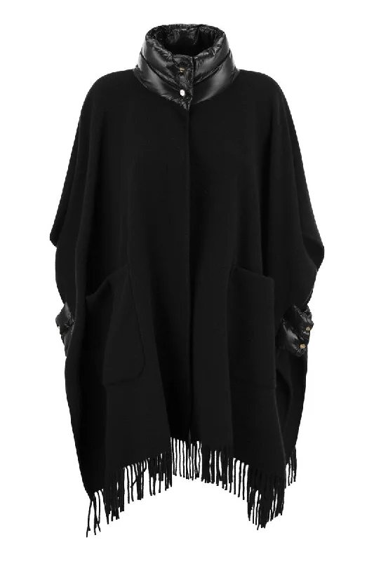 Poncho in wool and cashmere blend Tulle unclassified dresses