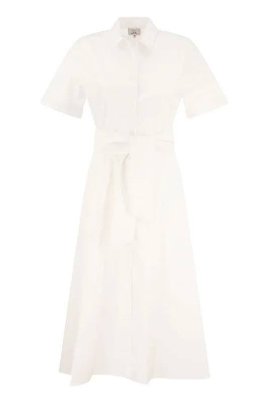 Pure cotton poplin chemisier dress Cocktail unclassified dresses