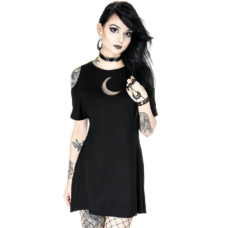 Restyle - CRESCENT MOON - Cold Shoulder Gothic Tunic Dress Bodycon unclassified dresses
