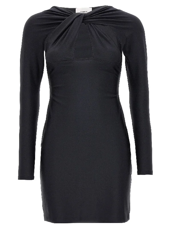 Twisted Cut-out Dress Denim unclassified dresses