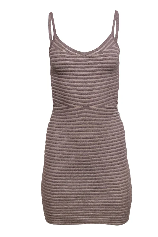 Alexander Wang - Light Brown Sleeveless Textured Bodycon Dress Sz S Bodycon Dress Look Alexander Wang - Light Brown Sleeveless Textured Bodycon Dress Sz S Bodycon Dress Look