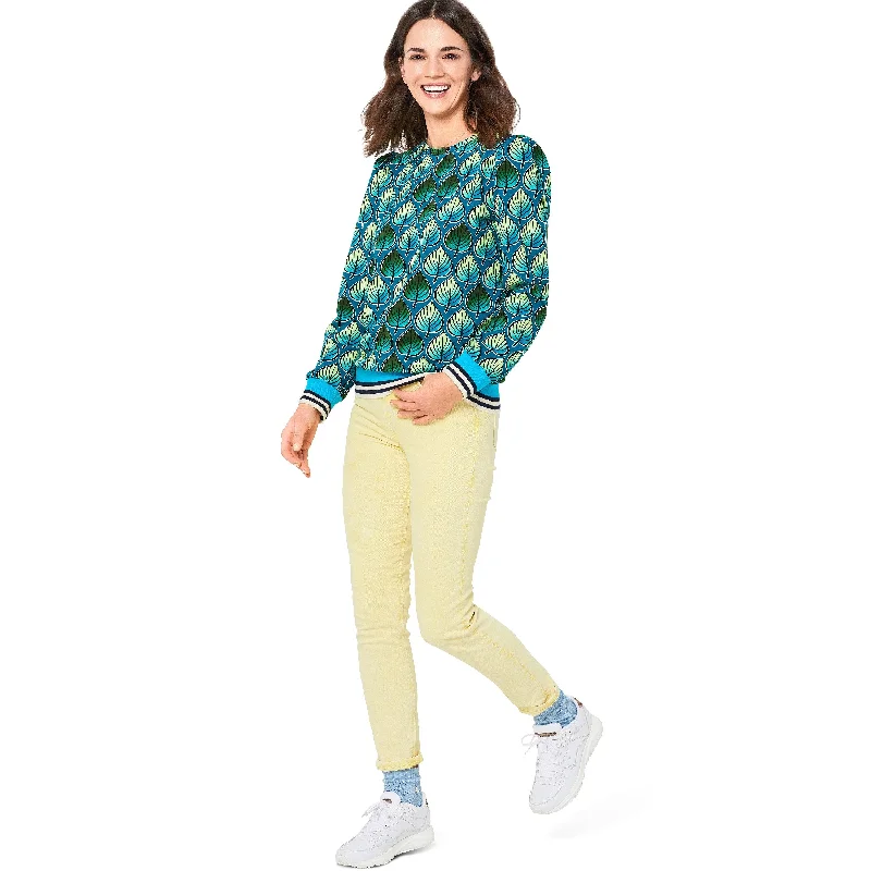 Burda Sewing Pattern 6109 Sweatshirt Printed Button Shirt
