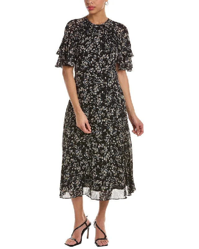 Teri Jon by Rickie Freeman Floral Midi Dress High-Waisted Midi Skirt